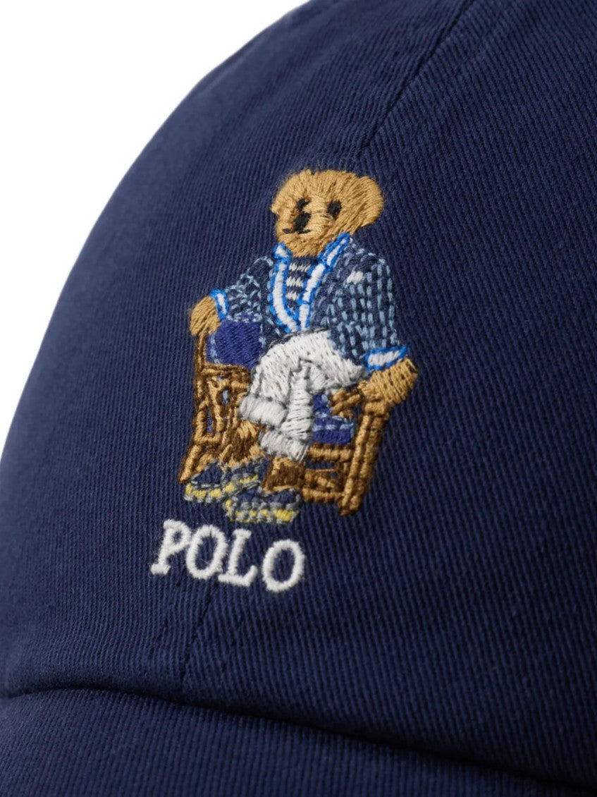 Navy Bear Embroidered Baseball Hat 3