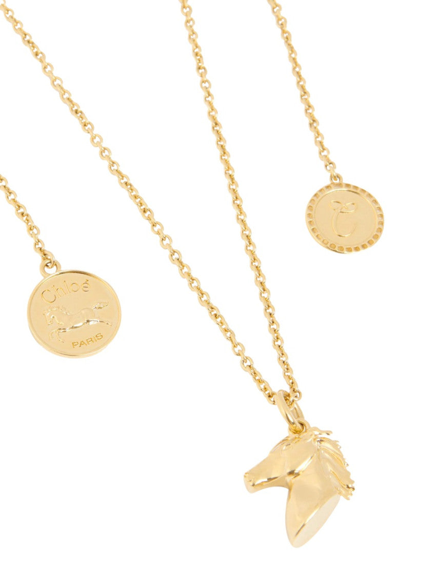 Golden Pendant Necklace 2