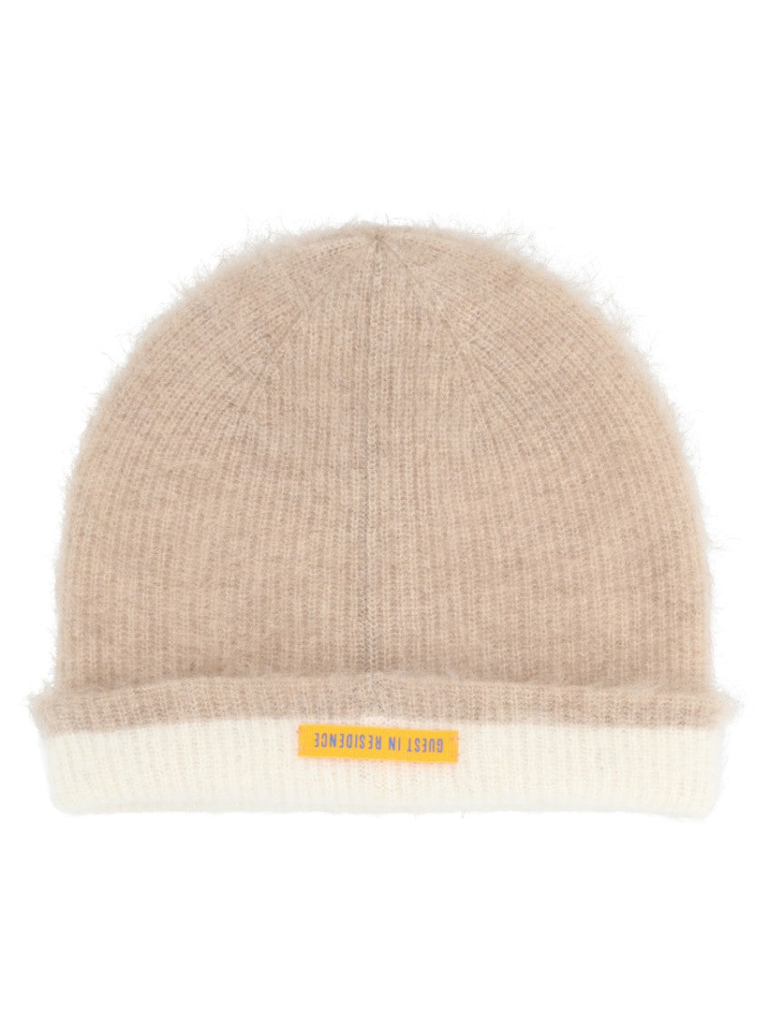 Beige Reversible Solid Beanie Cap 1