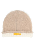 Beige Reversible Solid Beanie Cap 1