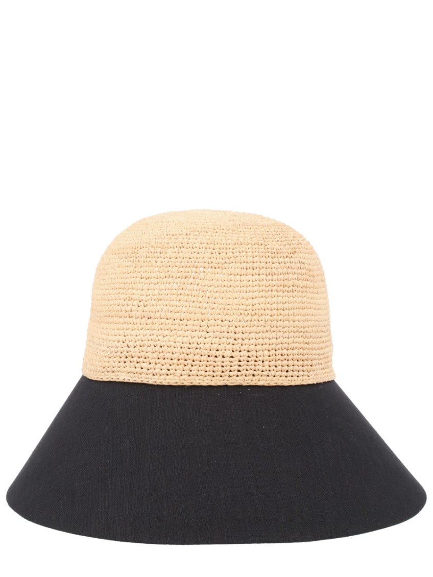 Beige Blaise Color Block Bucket Hat 1