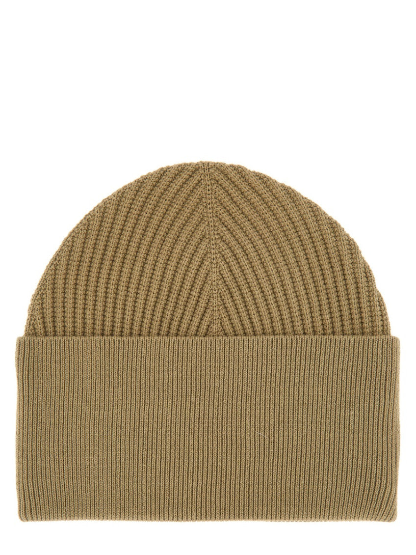Green Textured Beanie Hat 1