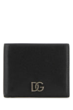 Black Logo Solid Wallet 1