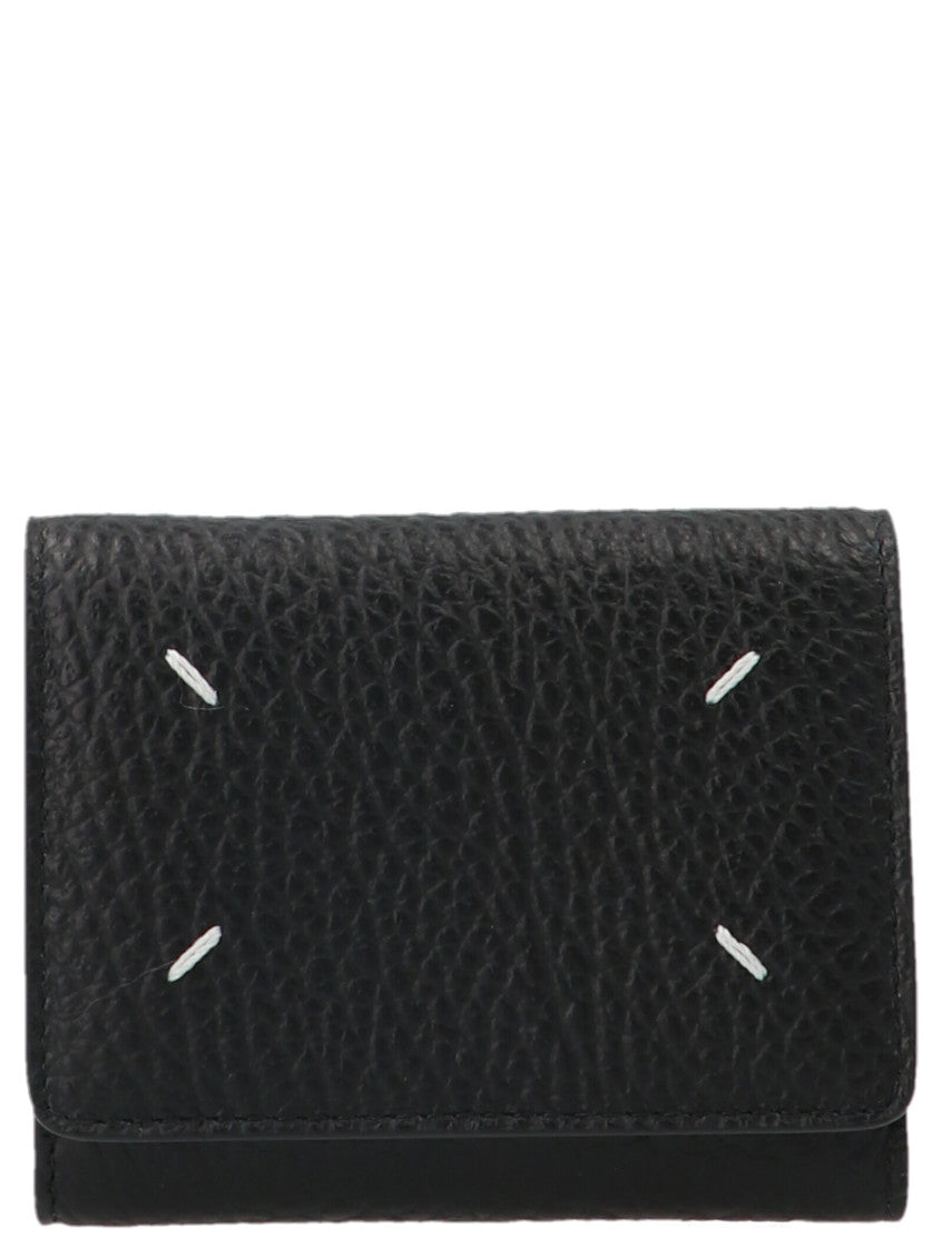 Black Four-stitch Trifold Wallet 1