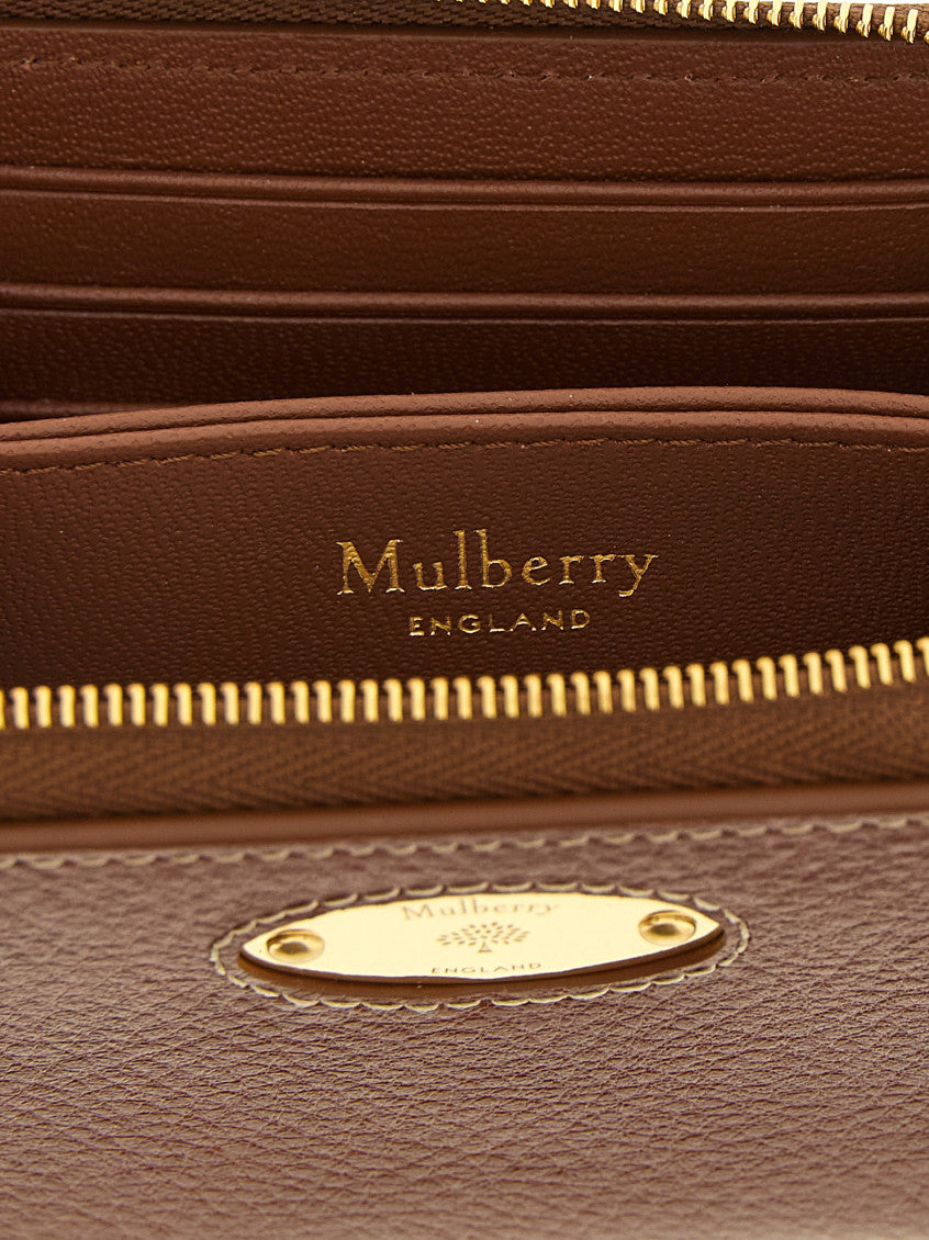 Brown Zip Around Textured Wallet 3