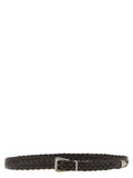 Brown Woven Buckle Belt 1