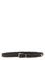 Brown Woven Buckle Belt 1