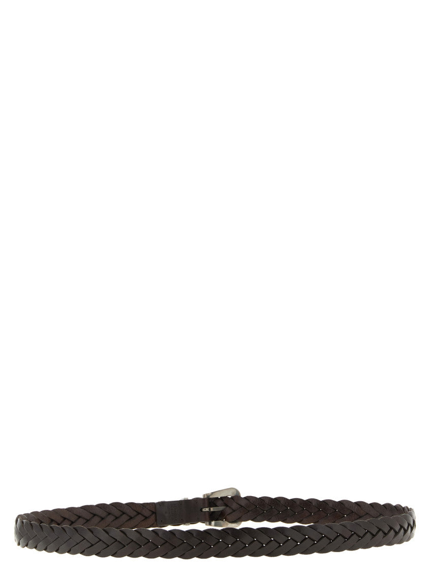 Brown Woven Buckle Belt 2