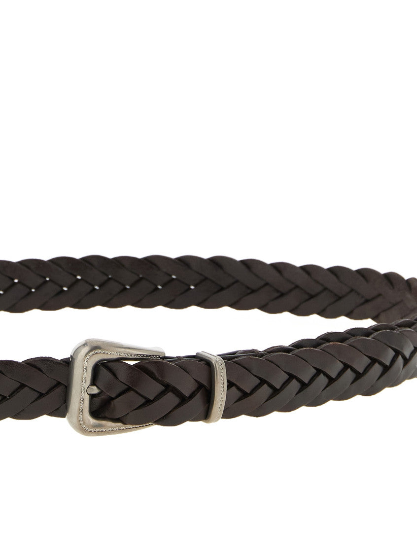 Brown Woven Buckle Belt 3
