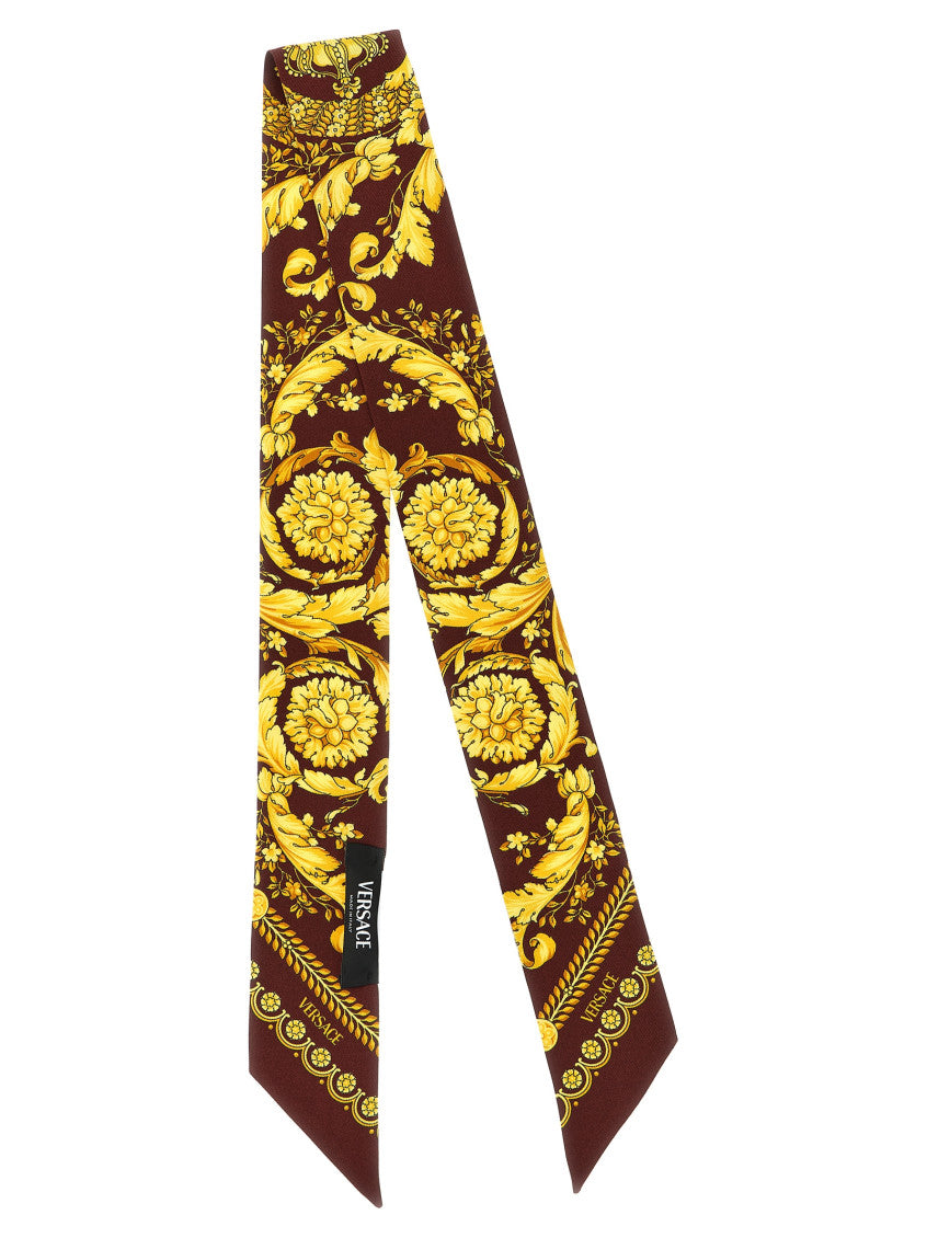 Bordeaux Barocco Print Bandana Scarf 1