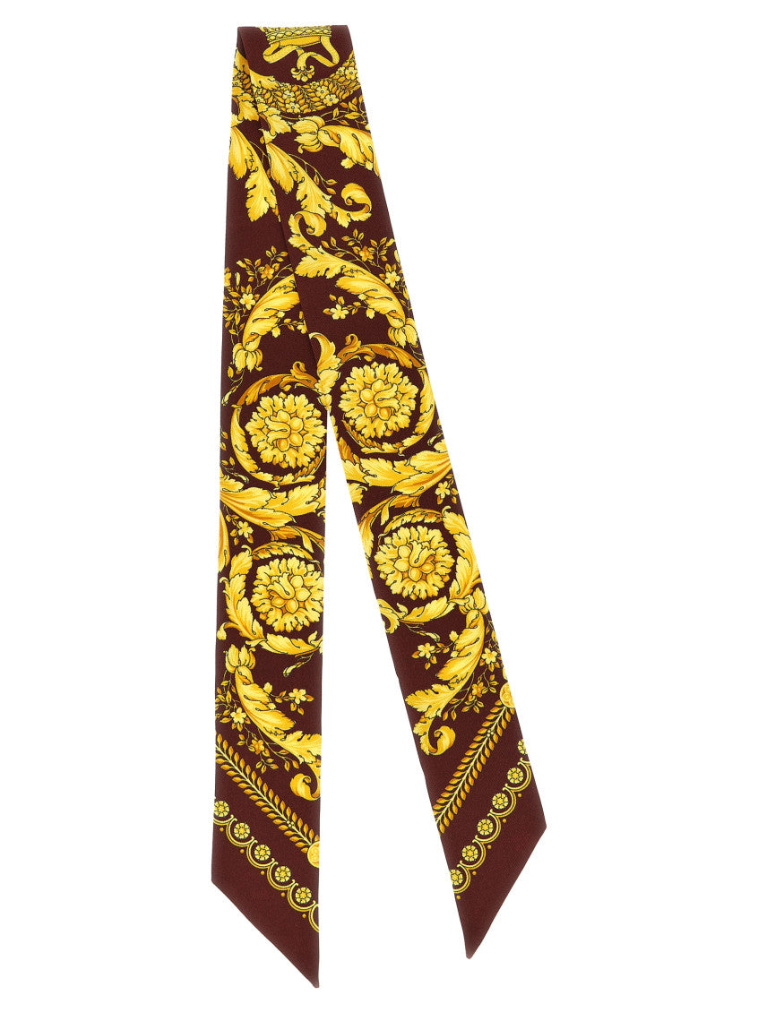 Bordeaux Barocco Print Bandana Scarf 2
