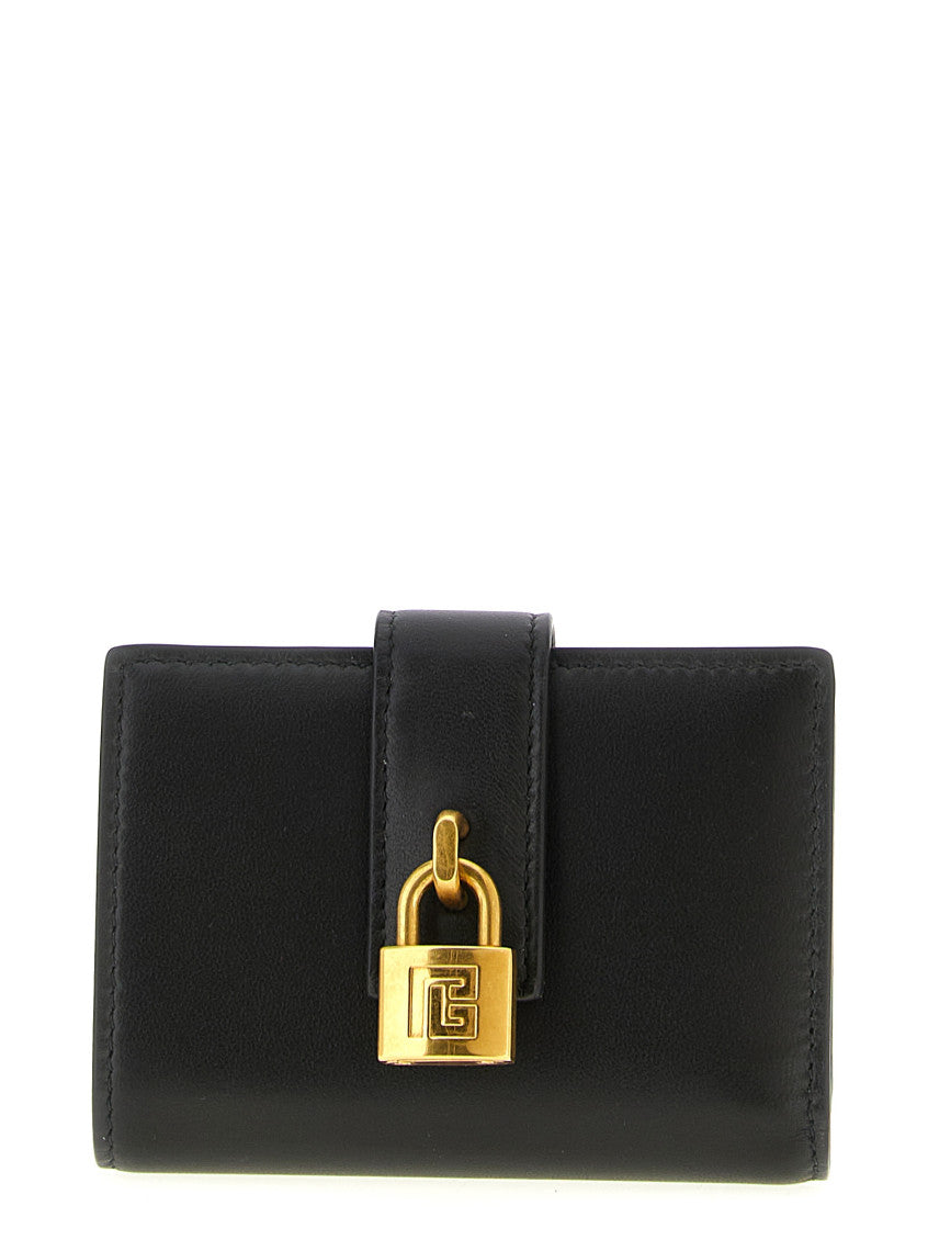 Black Padlock Solid Wallet 1