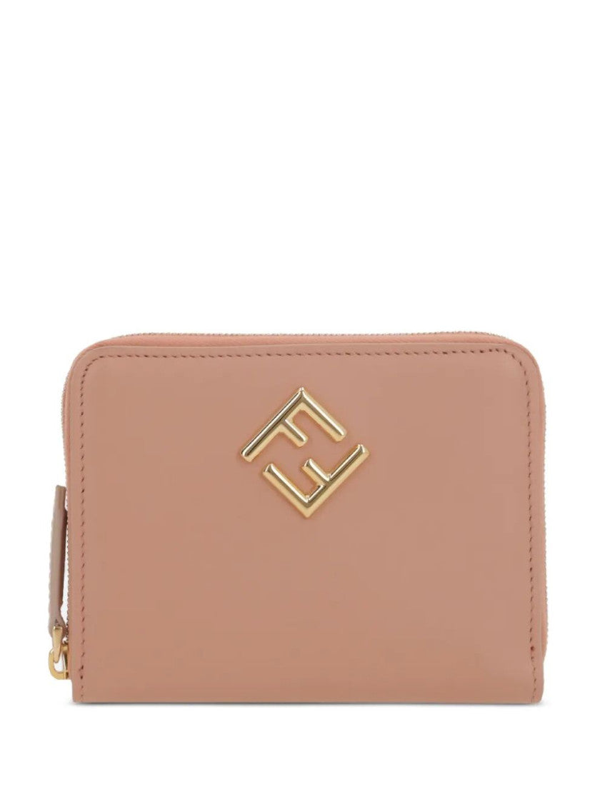 Pink Zip Around Logo Wallet 1