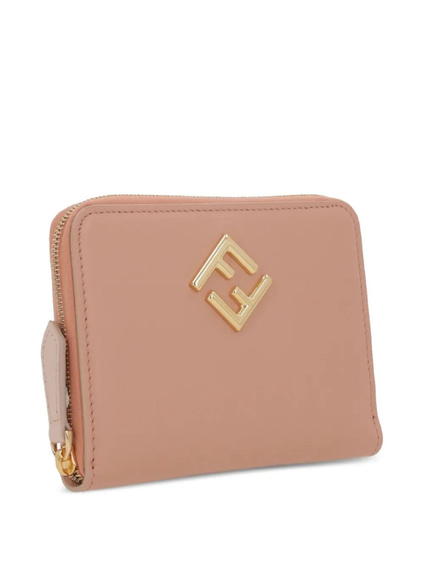 Pink Zip Around Logo Wallet 3