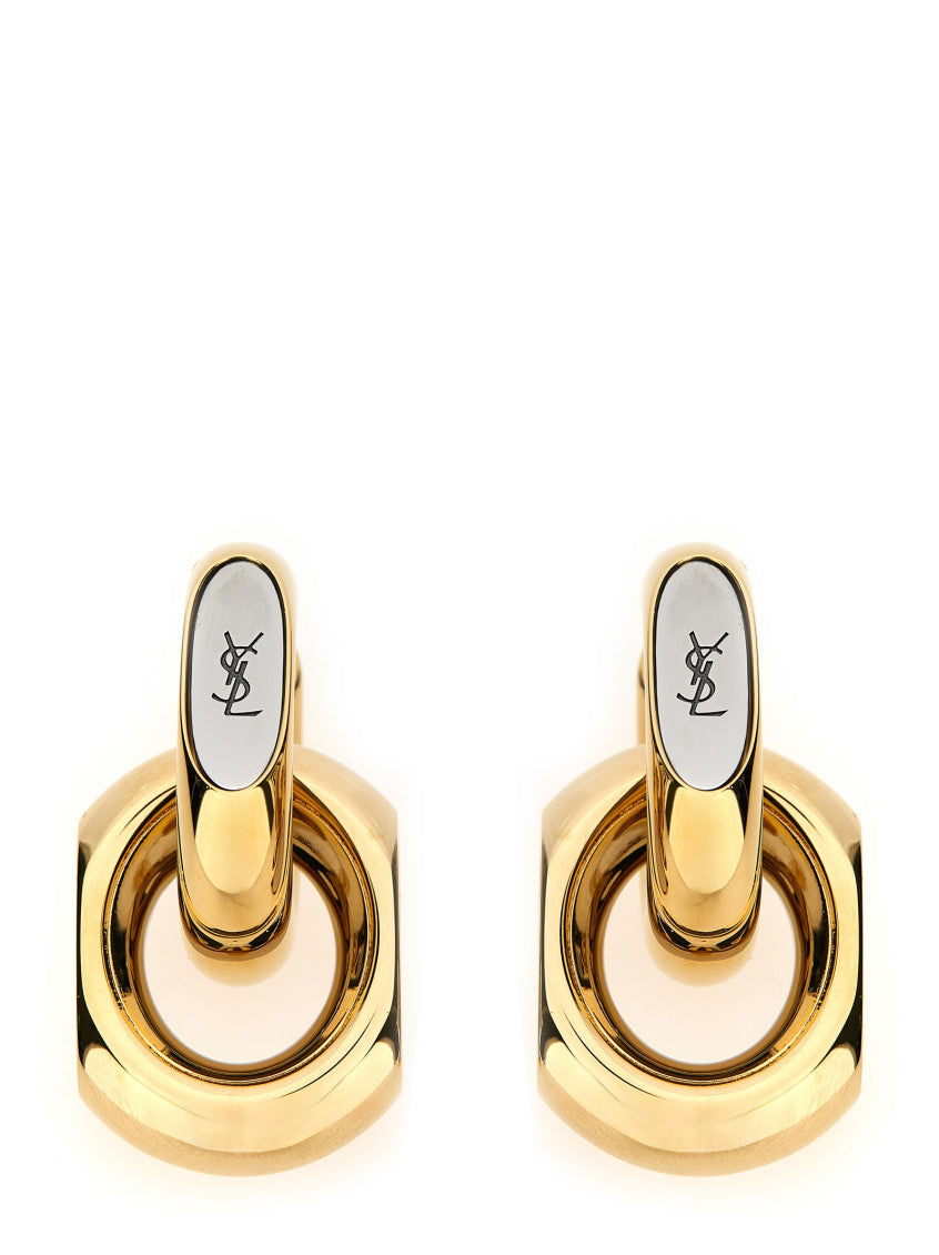 Golden Double Hoop Earrings 1