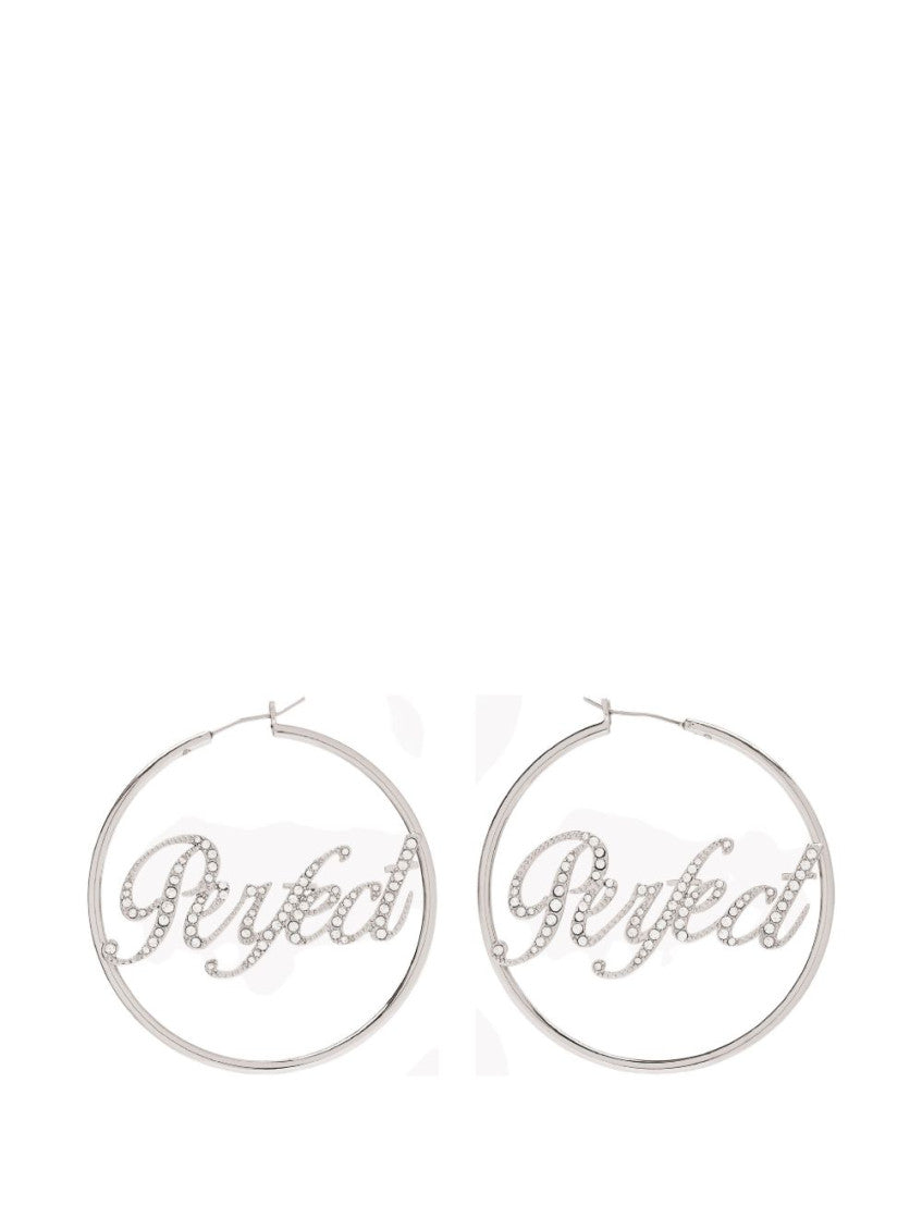 Silver Crystal Hoop Earings 1