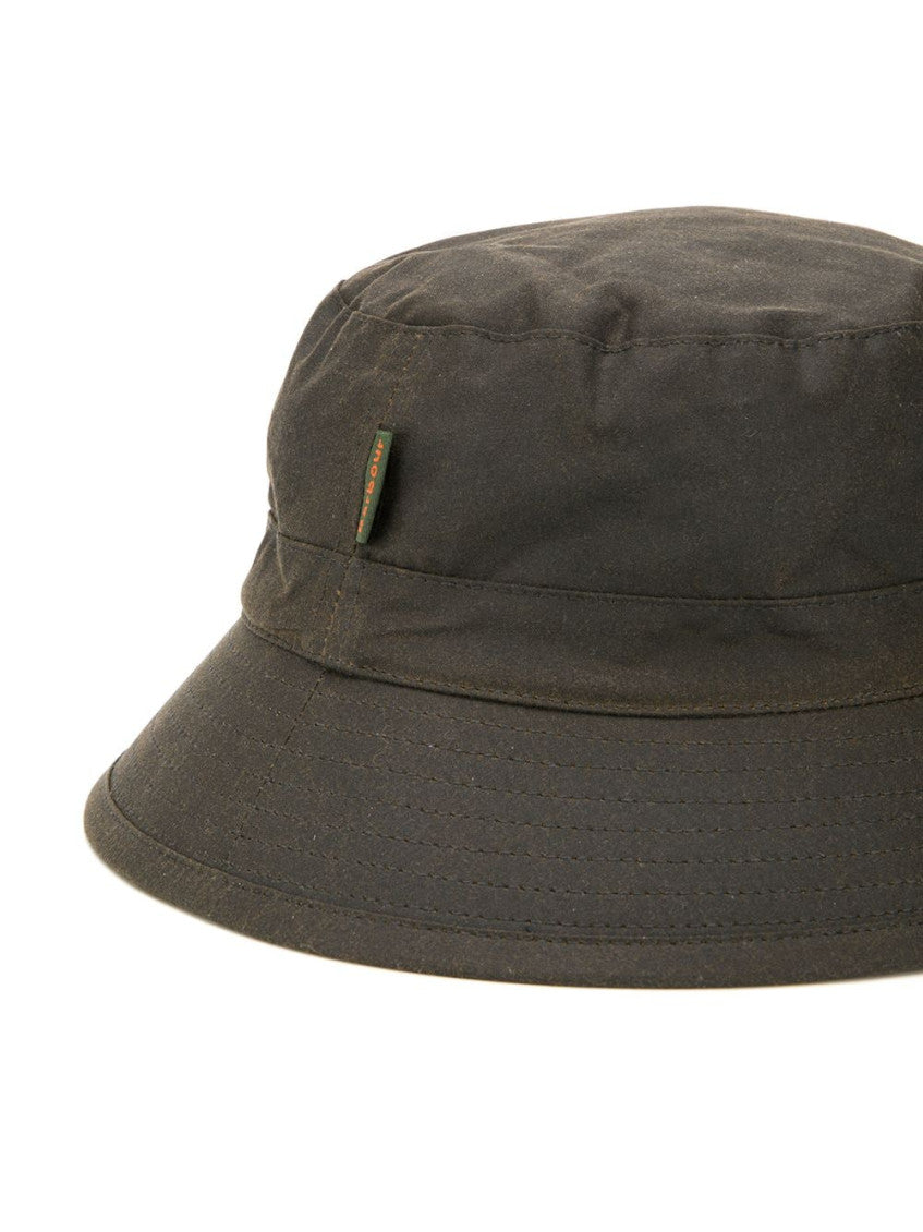 Green Waxed cotton sports hat 2