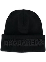 Black Logo Beanie Hat 1