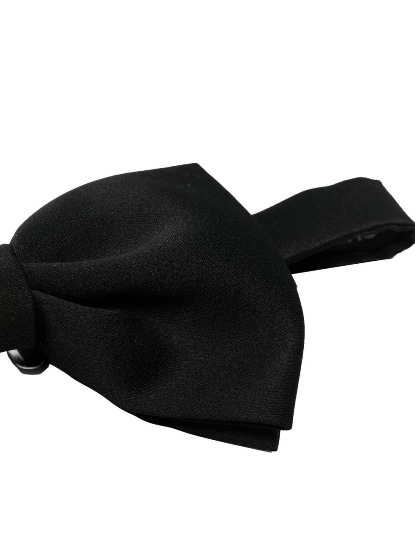 Black Solid Logo Bowtie 3