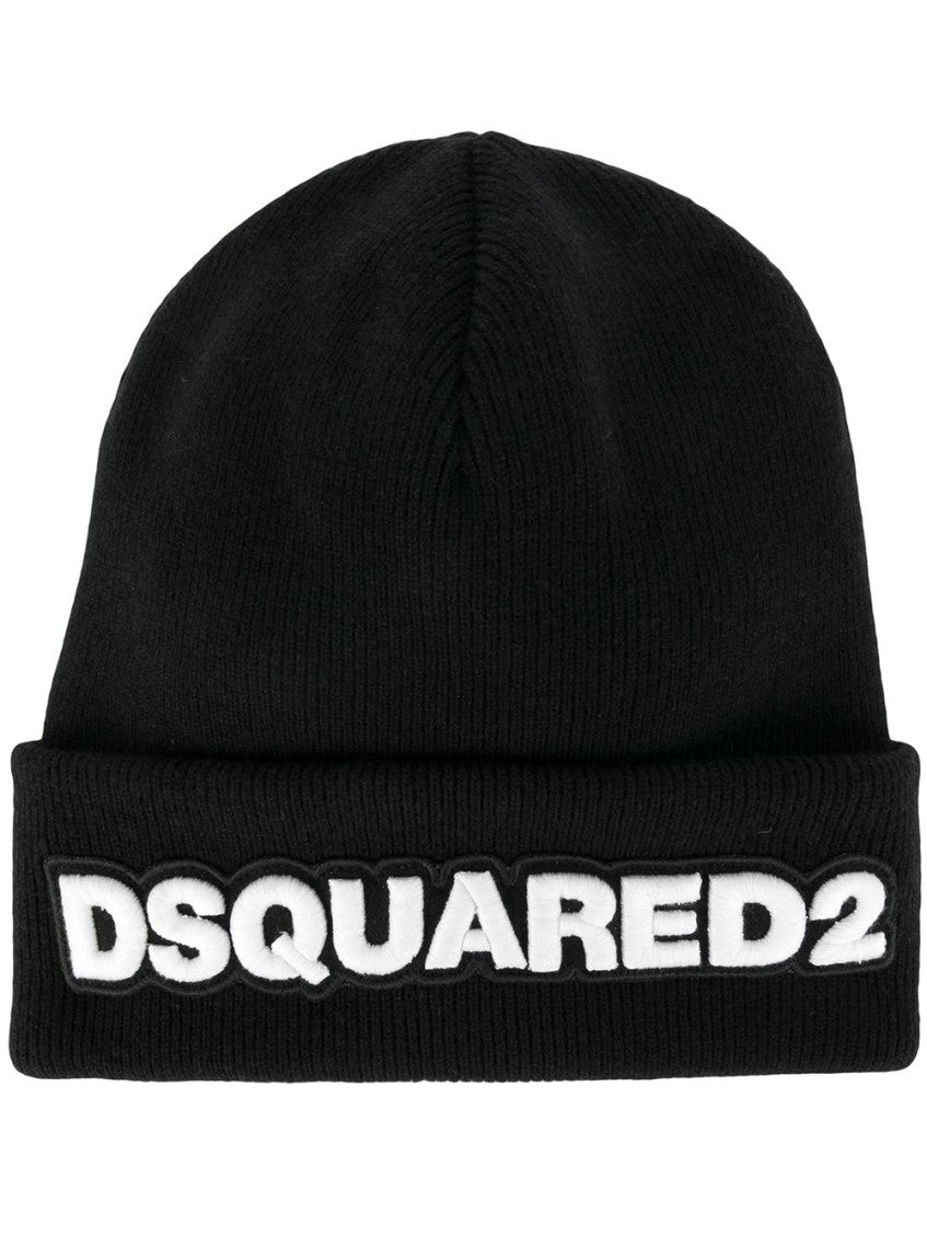 Embroidered-logo beanie Black 1