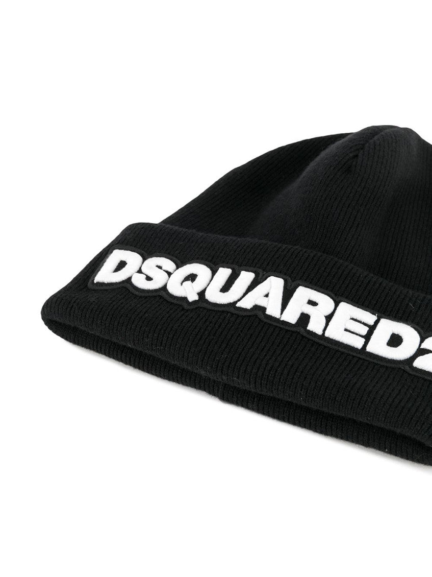Embroidered-logo beanie Black 2