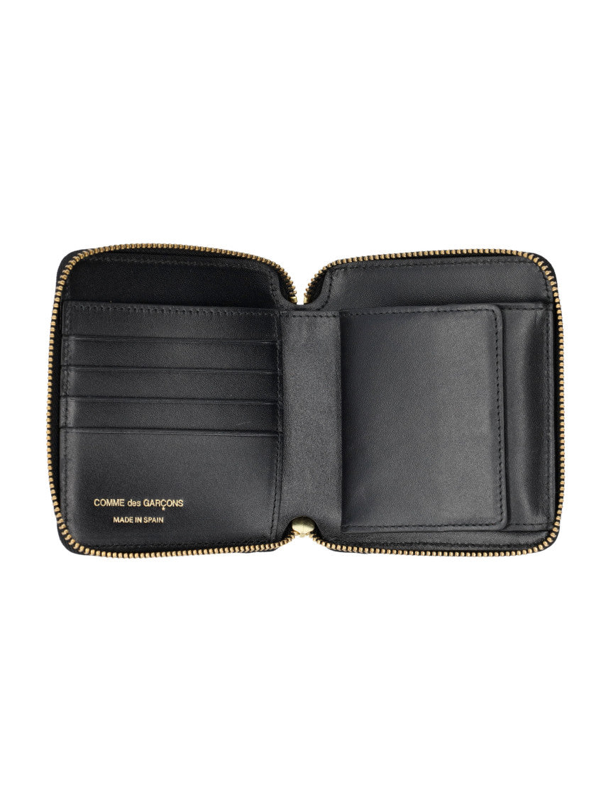 Black Logo Solid Wallet 3