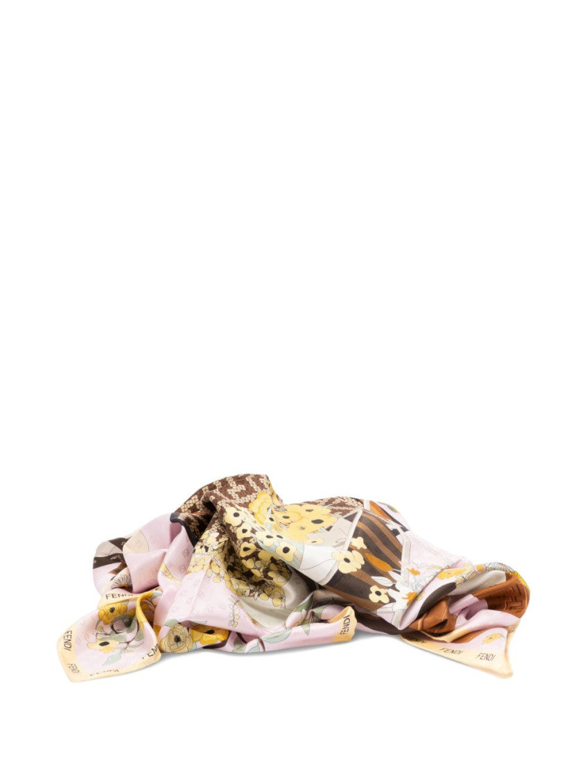 Multicolor Printed Silk Foulard 2