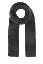 Dark Grey Striped Scarf 1