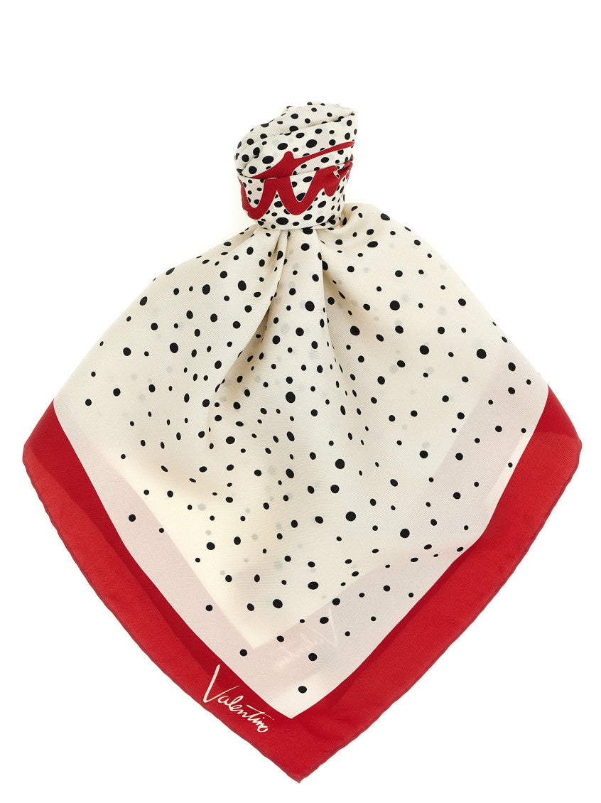 Off White Polka Dot Scarf 1