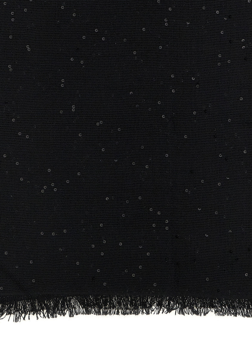 Black Diamante Embellished Scarf 3