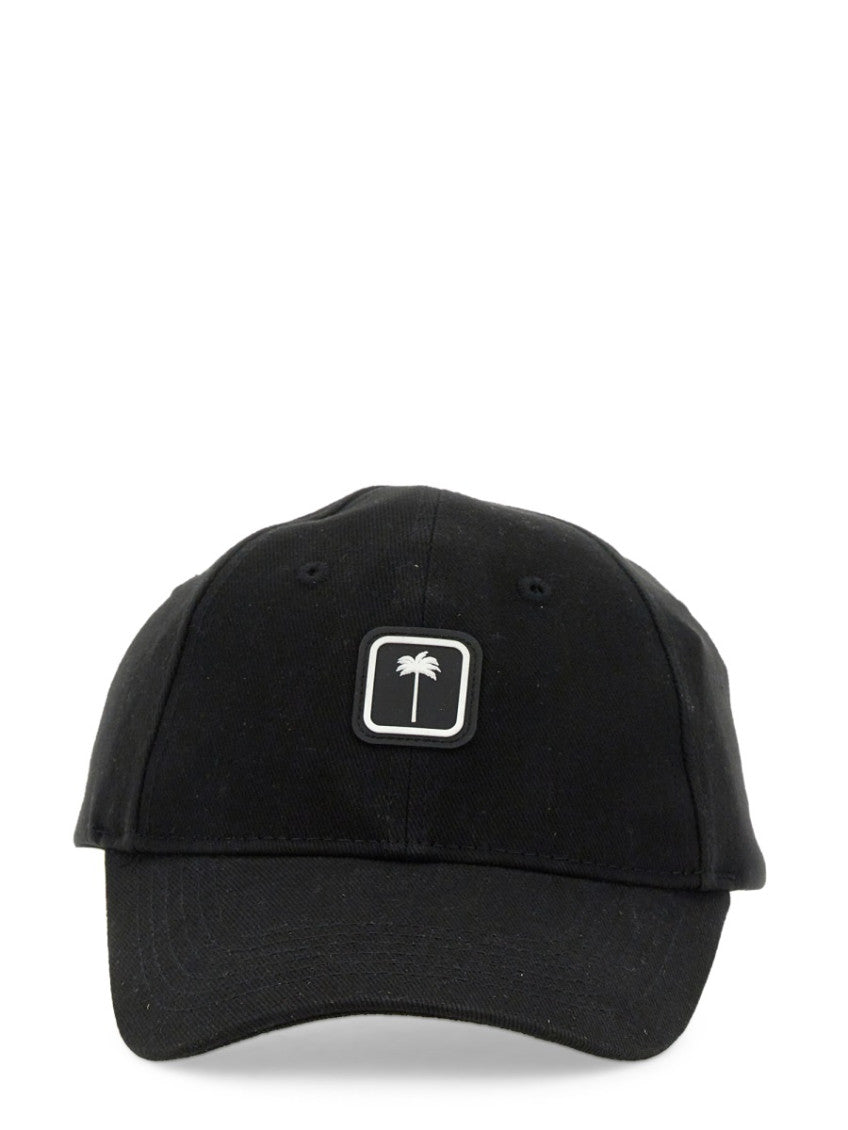 Black Logo Solid Baseball Hat 1