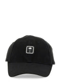 Black Logo Solid Baseball Hat 1