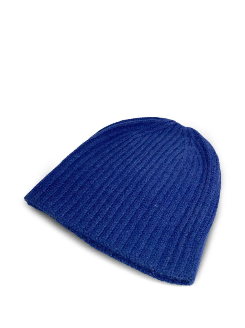 Blue Textured Beanie Hat 2