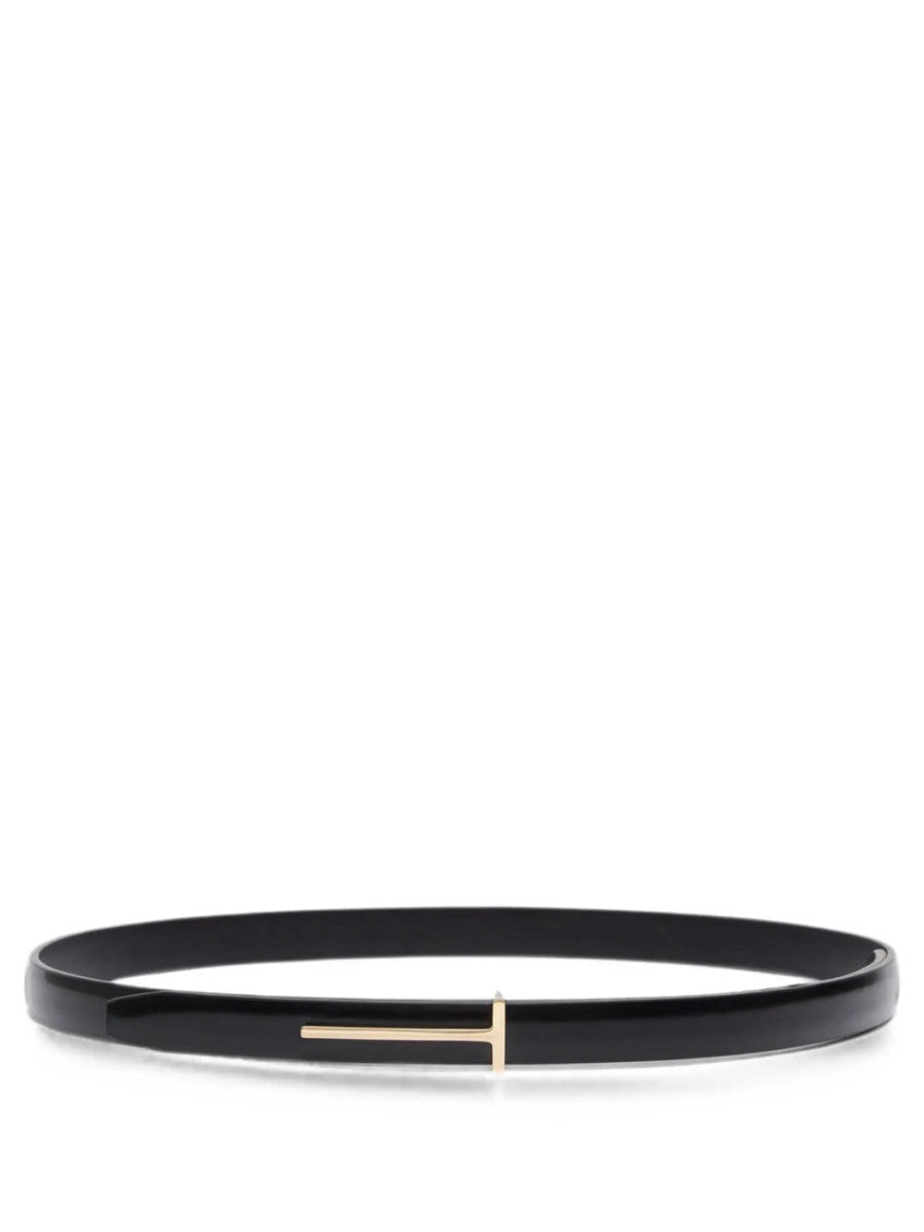 Black Solid Logo Belt 1
