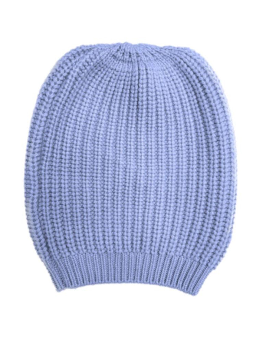 Sky Blue Textured Beanie Hat 1