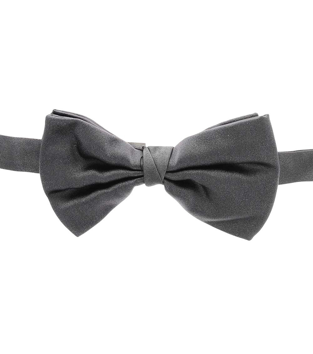 Dark Grey Solid Bow Tie 1