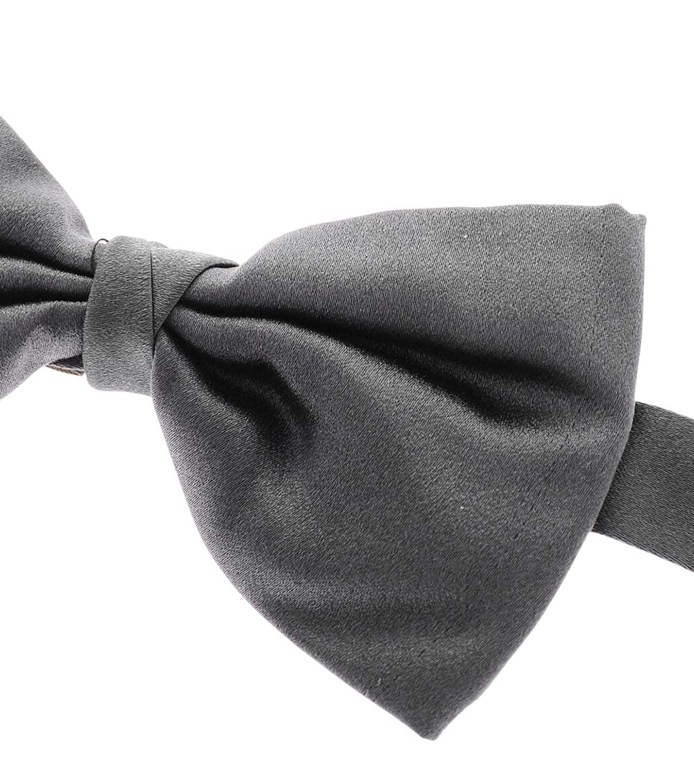 Dark Grey Solid Bow Tie 2