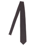 Navy Blue Jacquard Paisley Pattern Tie 1