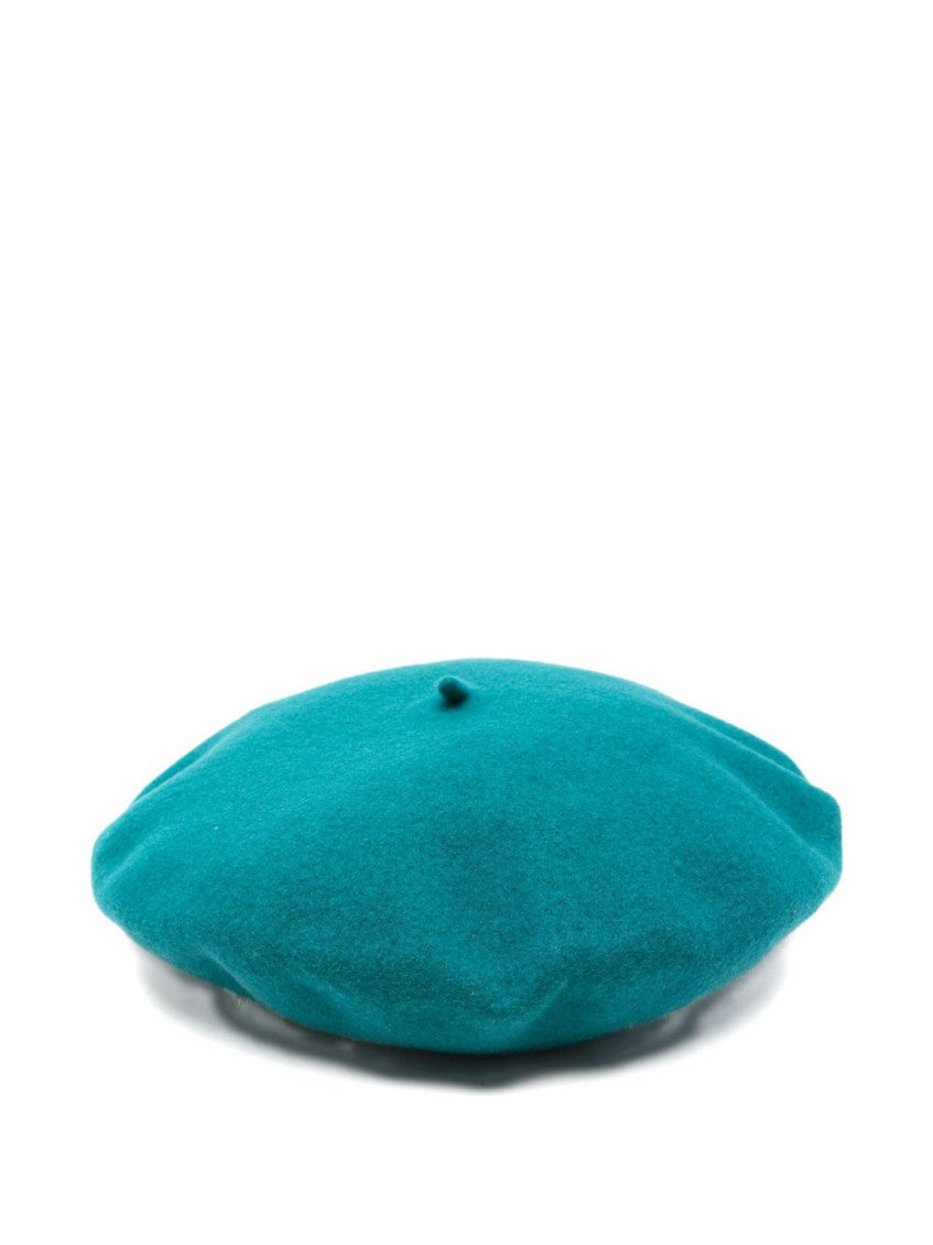 Turquoise Wool Basque Hat 1