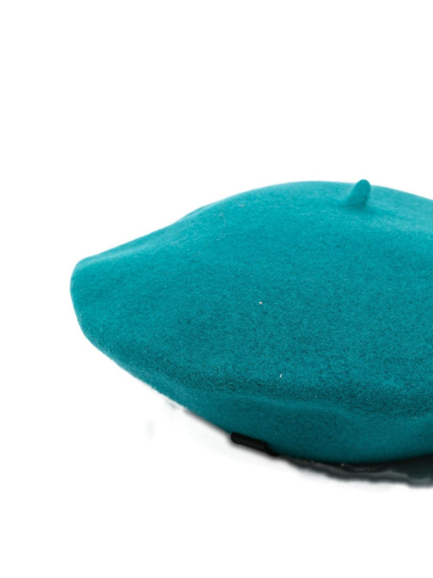 Turquoise Wool Basque Hat 2