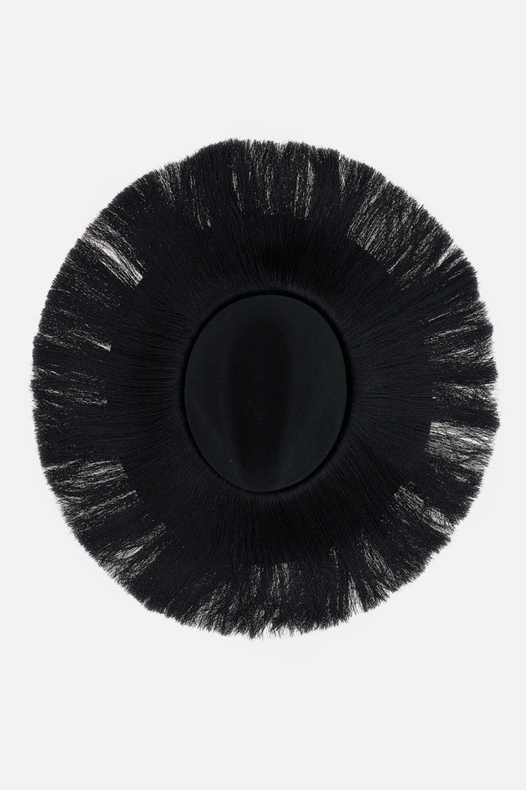 Black Fringes Fedora Hat 2
