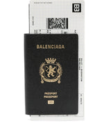 Black Passport Pattern Wallet 1