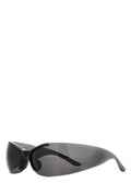 Black Shield Oval Sunglasses 1