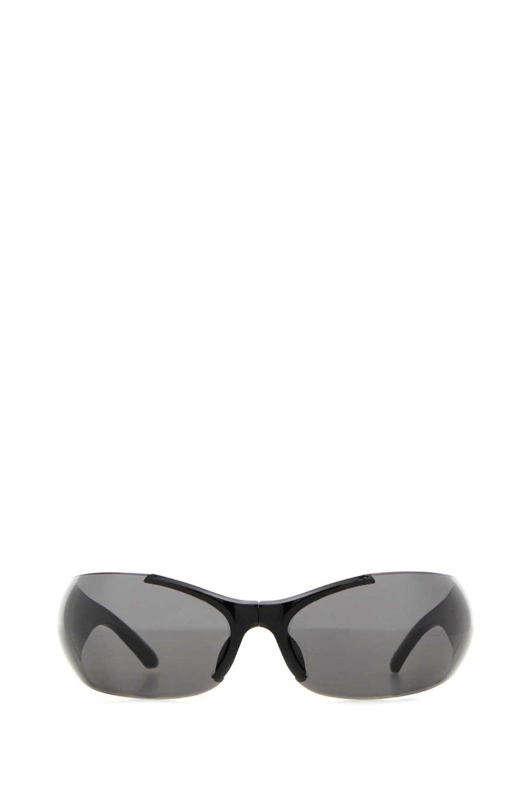 Black Shield Oval Sunglasses 2