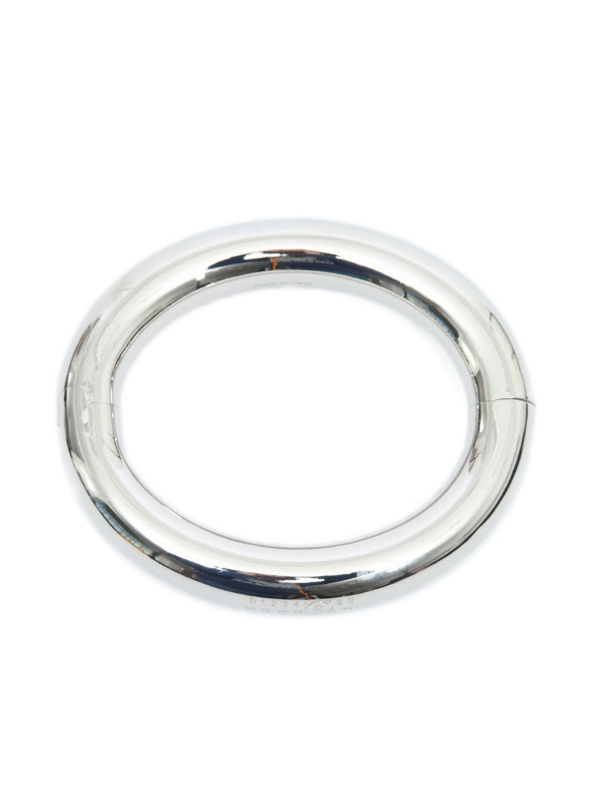Silver Numeric Pattern Bangle Bracelet 2