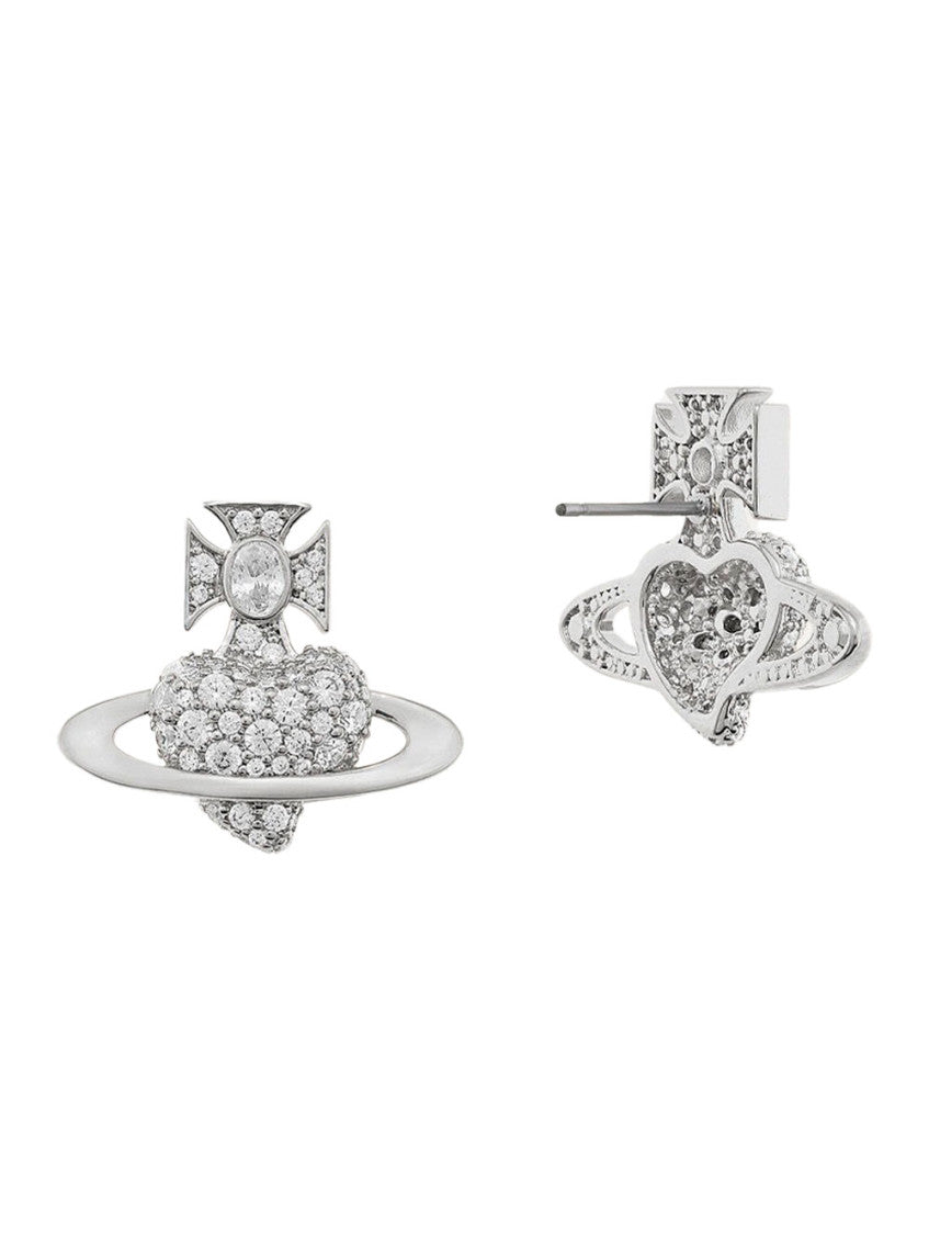 Silver Crystal Embellishments Earrings 2