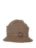 Beige Plaid Pattern Bucket Hat 1