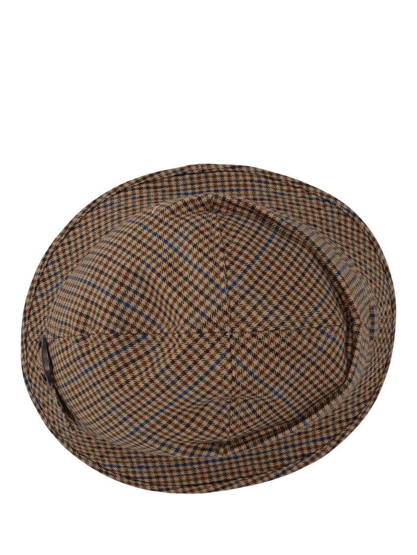Beige Plaid Pattern Bucket Hat 4