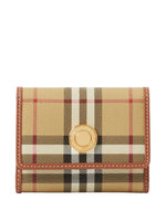 Beige Check Pattern Wallet 1