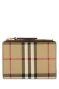 Beige Check Pattern Wallet 1